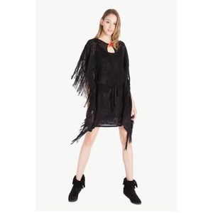 TWIN-SET PONCHO FRANGE DRESS XL